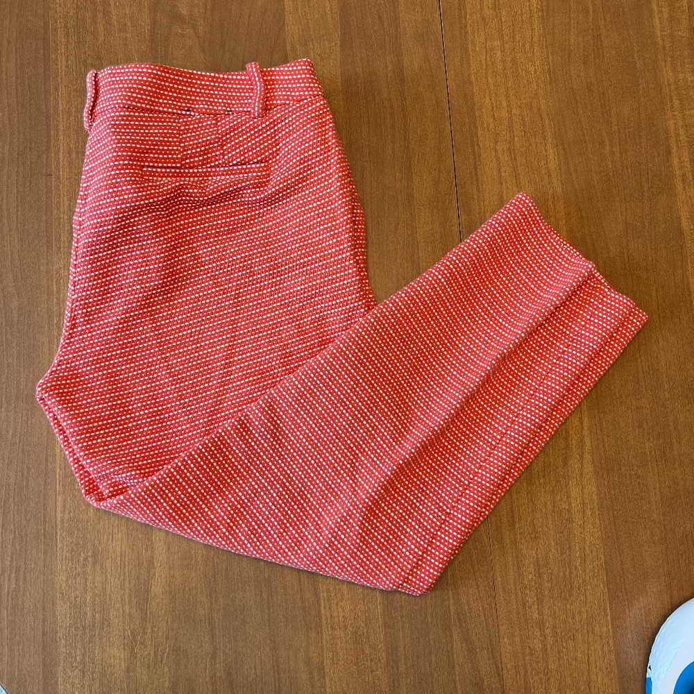 J. Crew - City Fit, Orange Ankle Pants, Size 8
